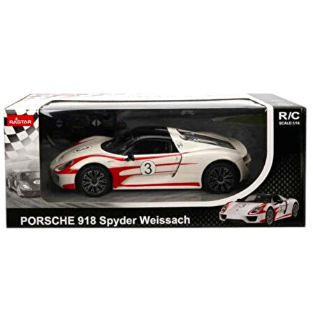 SUNMAN RASTAR 70710 KUMANDALI ARABA PORSCHE 918 SPYDER WEİSSACH F/F R/C 2.4GHZ IŞIKLI 1:14 6+