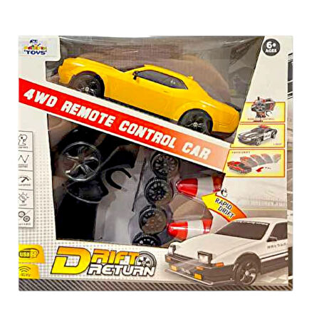 PASİFİK KUMANDALI DODGE CHALLENGER DRİFT ARABA 93217 4WD R/C 2.4GHZ USB IŞIKLI 6+
