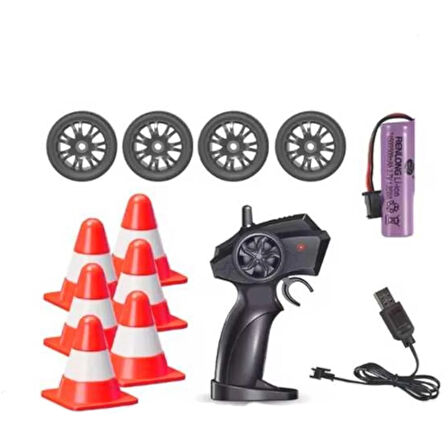 PASİFİK KUMANDALI DODGE CHALLENGER DRİFT ARABA 93217 4WD R/C 2.4GHZ USB IŞIKLI 6+