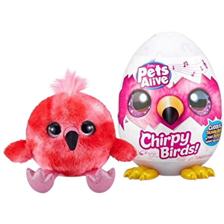 ZURU PETS ALİVE PEL06000 NEŞELİ KUŞ SÖYLENENİ TEKRAR EDEN SES KAYDEDEN 3+