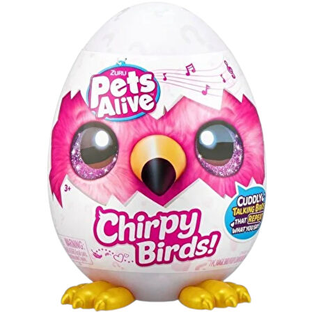 ZURU PETS ALİVE PEL06000 NEŞELİ KUŞ SÖYLENENİ TEKRAR EDEN SES KAYDEDEN 3+