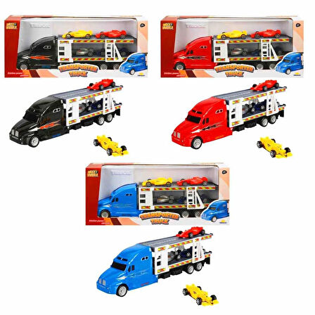 SUNMAN MAXX WHEELS 666-06J SÜRTMELİ ARABA TRANSPORTER 2 KATLI 4 ARABA 30 CM 3+