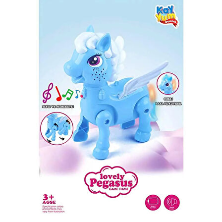 KAYYUM LOVELY PEGASUS MAVİ AT 2571 YÜRÜYEN SESLİ PİLLİ 3+