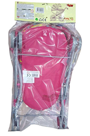 SEÇTİM ALDIM VARDEM BEBEK ARABASI BEŞİKLİ FL6068-F METAL KATLANABİLİR PUSET PEMBE KALPLİ 4 TEKER 3+