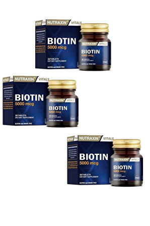 Biotin 5000 Mcg 30 Tablet X3 Adet