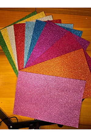 20x30 cm 10 Renk 1,8 mm Kalınlık Simli