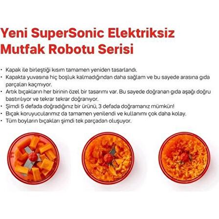 Tupperware Supersonic Manuel Rondo 750 ml Süper Şef Mutfak Robotu