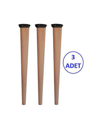 Fawdecor Ahşap Konik Ayak - Boy 43 cm - ORTA BOY (Medium)