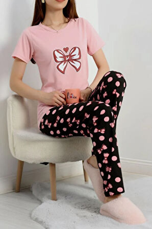 SeKa Süprem Baskılı Pijama Takım Pembesiyah - 50774.1773.