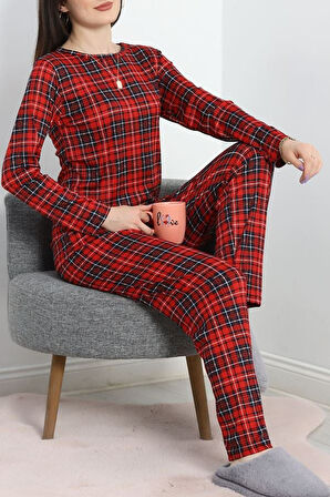 SeKa Pegasus Alt Üst Aynı Pijama Takımı Kırmızıekose - 50749.1048.