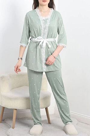 SeKa Pegasus Üçlü Pijama Takımı Mint - 70044.1048.