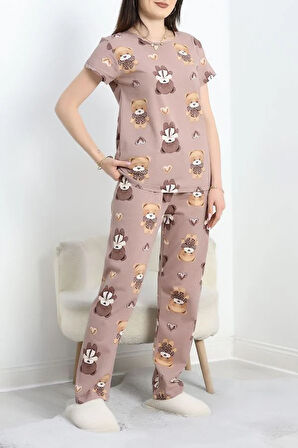 SeKa Alt Üst Aynı Pijama Takımı Vizonayıcık - 50079.1857.
