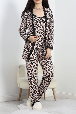 SeKa Milan Kumaş 3Lü Set Kahveleopar - 50511.1902.