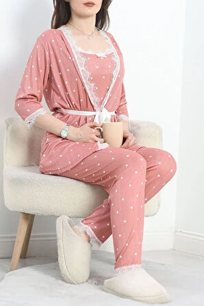 SeKa Pegasus Üçlü Pijama Takımı Pudra - 70044.1048.