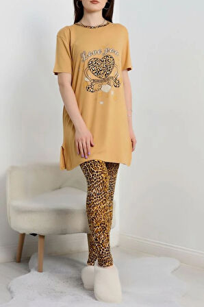SeKa Ringviskon Pijama Takımı Leopar - 50632.1931.