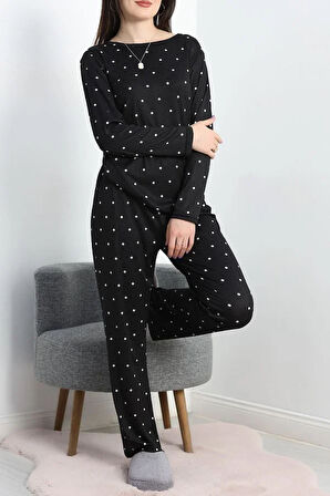 SeKa Pegasus Alt Üst Aynı Pijama Takımı Siyahpuanlı - 50749.1048.