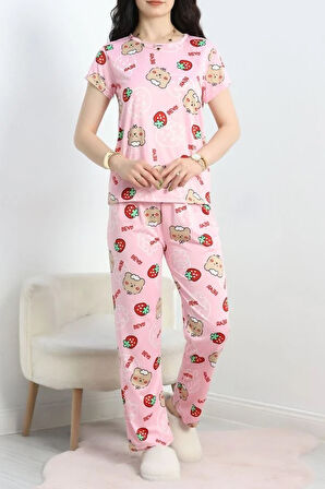 SeKa Alt Üst Aynı Pijama Takımı Pembekırmızı - 50079.1857.