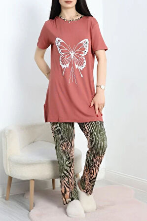 SeKa Ringviskon Pijama Takımı Gülkurusu - 50632.1931.