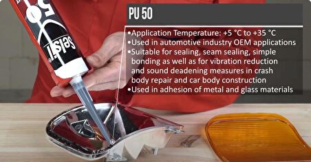 Selsil Poliüretan Mastik Yapıştırıcı PU50 SİYAH 280 ml. - 1 Adet