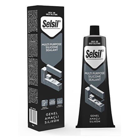 Selsil Genel Amaçlı Tüp Silikon BEYAZ 50 ml.