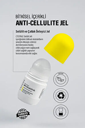 C’estale Selülit Karşıtı Bitkisel Roll-On Masaj Jeli – Kafein & Karnitin – Sıkılaştırıcı Etki