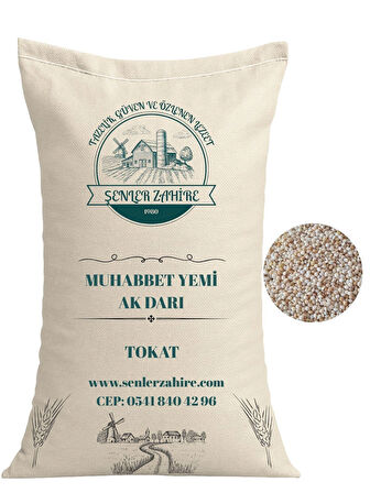 Muhabbet Yemi Ak Darı – Tozsuz ve Temiz Kuş Yemi – 25 Kg