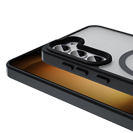 Senon Galaxy S24 FE Kılıf Magsafe Uyumlu Mat Arka Yüzey Zore Sio Kapak