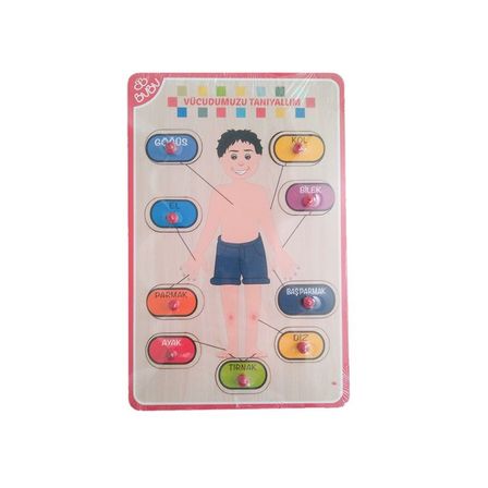 Bu-Bu Ahşap Puzzle Vücudumuzu Tanıyalım