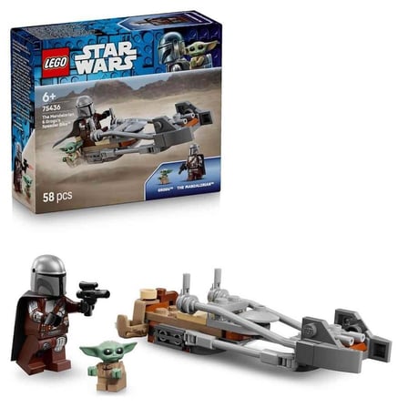 Lego Star Wars Mandalorian ve Grogu Motosikleti
