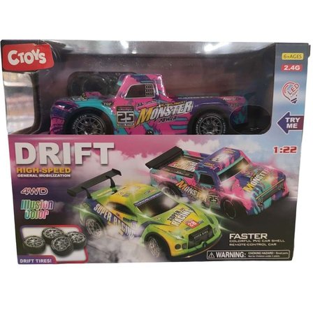 4 Çeker Işıklı-USB Şarj Kumandalı Drift Araba