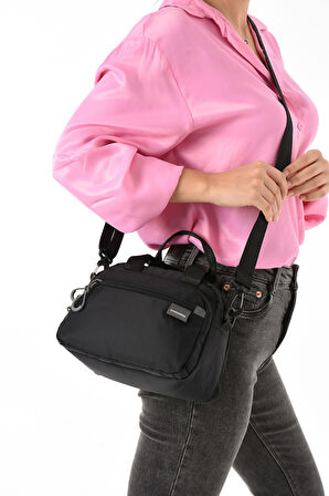 Sanmorris Suya Dayanıklı Ultra Hafif Paraşüt Kumaş 4 Gözlü Kadın El ve Omuz Çantası