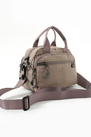 Sanmorris Suya Dayanıklı Ultra Hafif Paraşüt Kumaş 4 Gözlü Kadın El ve Omuz Çantası