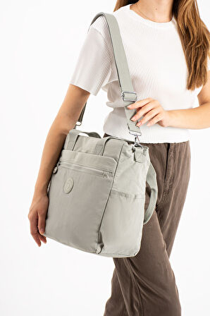 Sanmorris Kadın Büyük Boy Çok Bölmeli Suya Dayanıklı Çapraz Ve Omuz Askılı Çanta