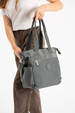 Sanmorris Kadın Büyük Boy Çok Bölmeli Suya Dayanıklı Çapraz Ve Omuz Askılı Çanta