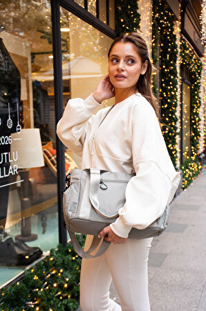 Sanmorris Hafif ve Dayanıklı Paraşüt Kumaş El Ve Çapraz Askılı Çok Bölmeli Çanta