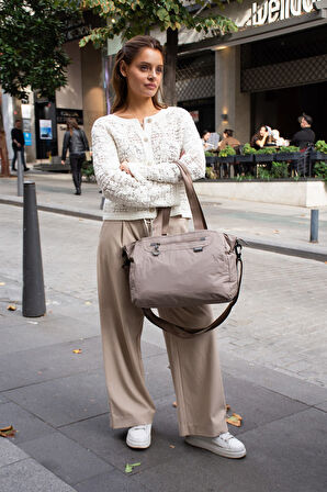 Sanmorris Paraşüt Kumaş Çok Gözlü Hafif Günlük ve Seyahat Omuz Çantası