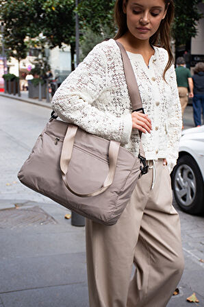 Sanmorris Paraşüt Kumaş Çok Gözlü Hafif Günlük ve Seyahat Omuz Çantası