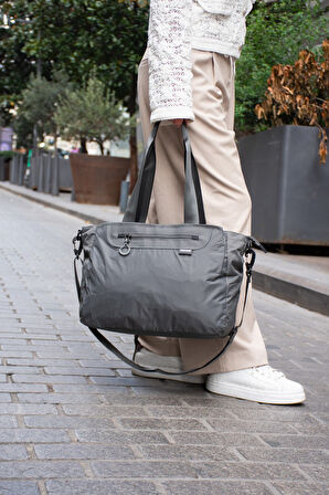 Sanmorris Paraşüt Kumaş Çok Gözlü Hafif Günlük ve Seyahat Omuz Çantası