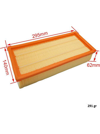 srfn ticaret Karcher Uyumlu NT 72/2 Eco/IVC 60/24-2 Ap/IVC 60/30 Ap Elektrikli Süpürge Hepa Filtre
