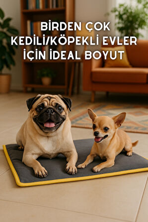 pawdaz Serin (80X60CM) - 4 Mevsim Kedi/ Köpek Matı, Sıcak Veya Soğuk Kullanılabilen Minder Yatak
