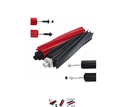 srfn ticaret Roborock s8 PRO ULTRA Uyumlu Ana Fırça 1 Det (Çiftli)