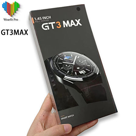 GT3 MAX Akıllı Saat (IOS-ANDROID UYUMLU) SİYAH Renk- 3 KORDONLU