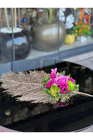 Yapay Çiçekli Amerikan Servis No:3 - 57 x 50 cm