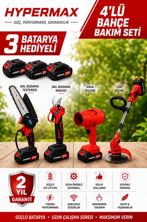Profesyonel Çim Biçme Makinesi Hava Üfleme Makinesi Dal Budama Makası ve Budama Testeresi