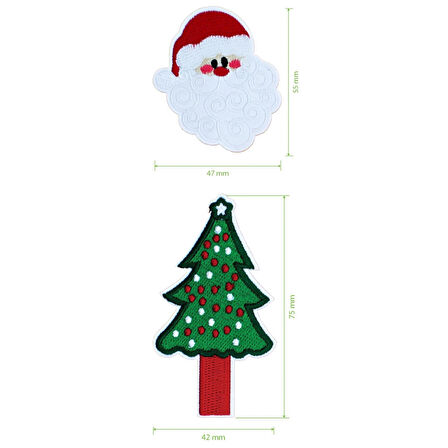 New Year Christmas Yeni Yıl Patch Set Patch Yama Seti