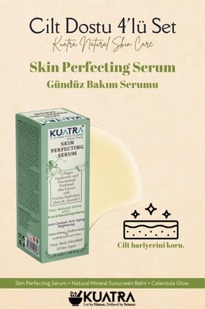 Kuatra Gündüz 4'lü set+ doğal makyaj balmları, güzelliğiniz taçlansın!