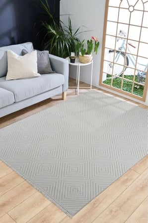 Enti Prag 9205 Krem Halı Yolluk Modern Salon Halısı Antre Hol