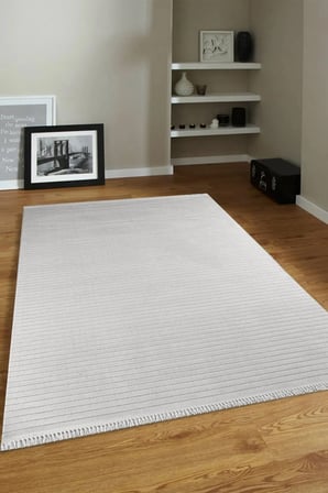 Enti Prag 9215 Gri Halı Yolluk Modern Salon Halısı Antre Hol
