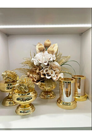 Yapay Çiçekli 5 Parça Set No:2