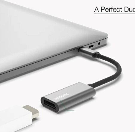 4K@60Hz Type C To Displayport Dönüştürücü Çevirici Adaptör